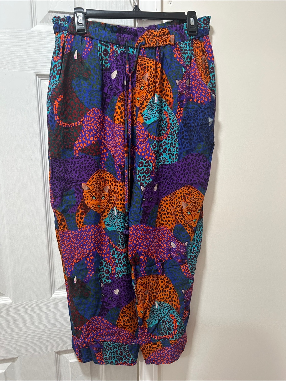 Farm Rio x Anthropologie Sami Wildcat Trousers Large Petite LP